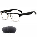 DOVIICO Smart Glasses Bluetooth-Audio Glasses for Men Women with Alexa Built-in Mic Blue Light Filter&Polarized Lenses for All Smart Devices Voice Assistant